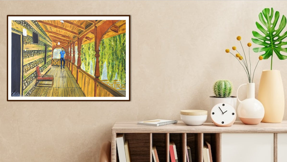 Wooden house in Manali Art Prints