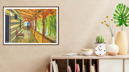 Wooden house in Manali Art Prints