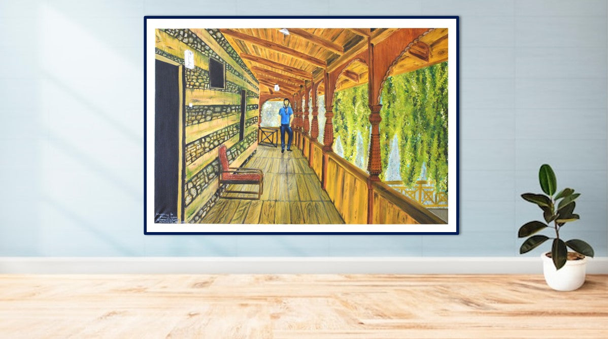 Wooden house in Manali Art Prints