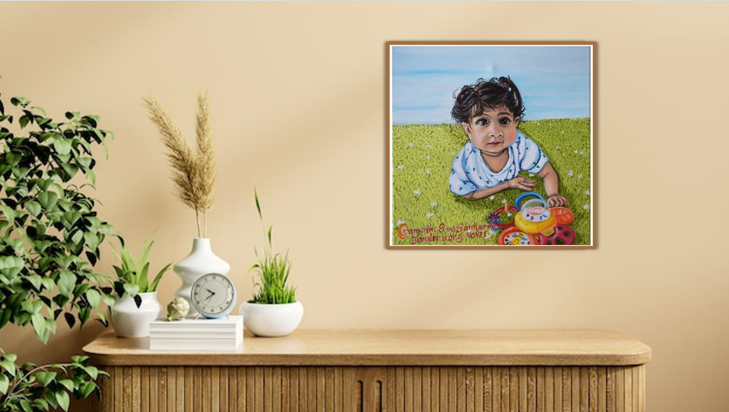 Portrait of a baby girl Art Prints