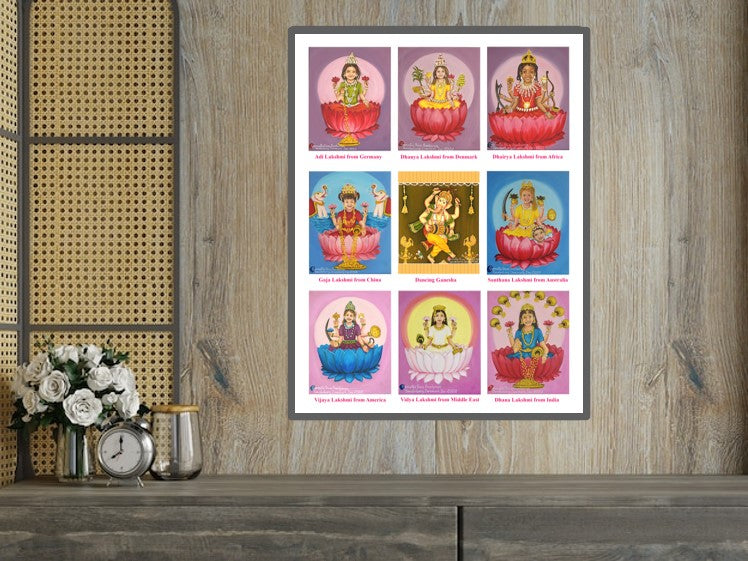 Attract abundance with Ashtalakshmi and Dancing Ganesha Artprints