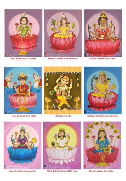 Attract abundance with Ashtalakshmi and Dancing Ganesha Artprints