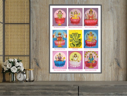 Attract abundance with Ashtalakshmi and Leaf Ganesha Artprints