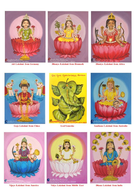 Attract abundance with Ashtalakshmi and Leaf Ganesha Artprints