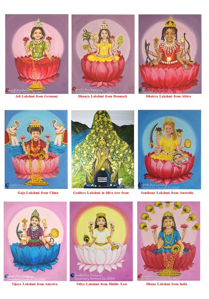 Attract abundance with Ashtalakshmi and Bilva Lakshmi Artprints