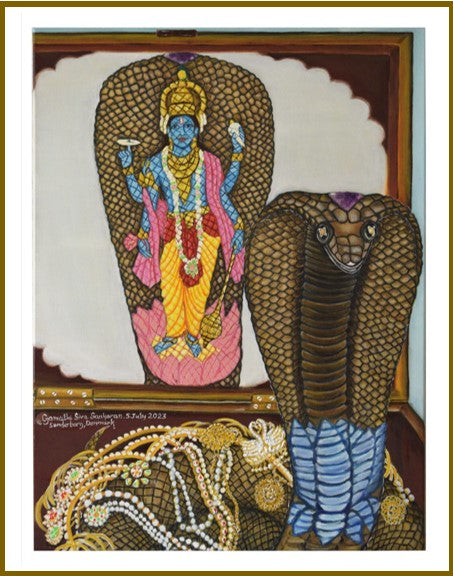 Adishesha with Lord Vishnu (Prints)