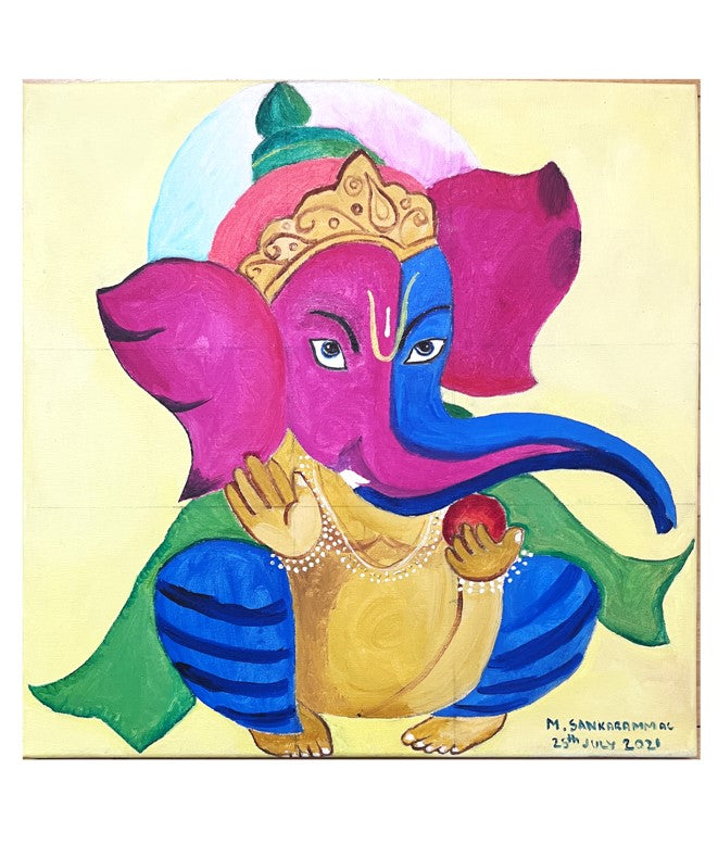 Colorful Ganesha - Sankarammal Murugesan 13x18 cm Art Prints