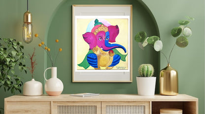 Colorful Ganesha - Sankarammal Murugesan 13x18 cm Art Prints