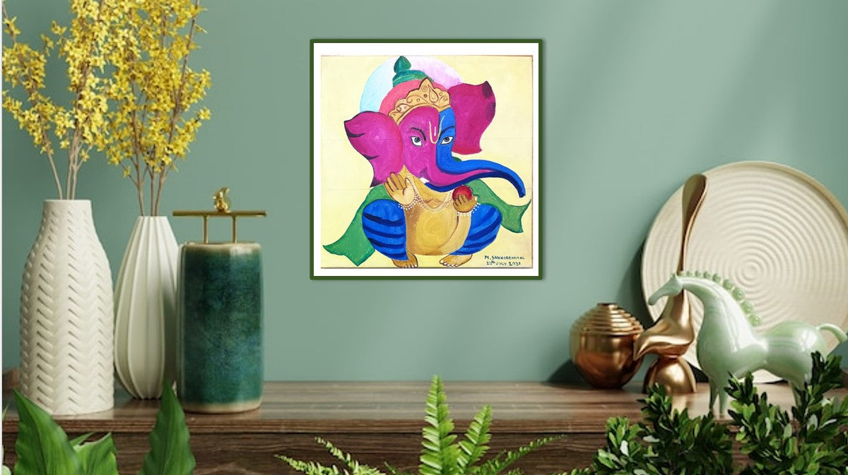 Colorful Ganesha - Sankarammal Murugesan 13x18 cm Art Prints