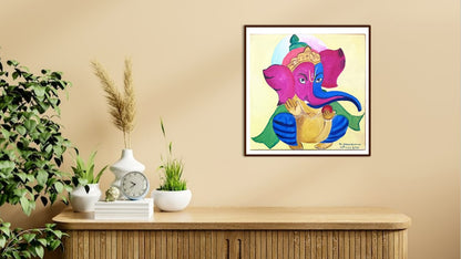 Colorful Ganesha - Sankarammal Murugesan 13x18 cm Art Prints